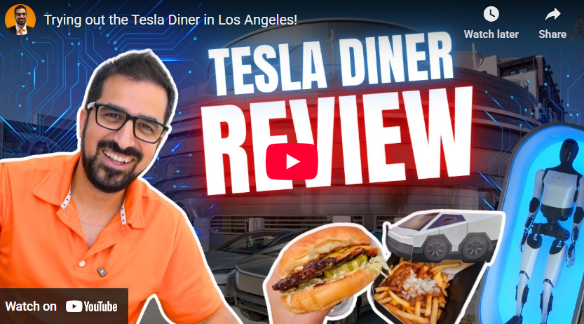 Trying out the Tesla Diner in Los Angeles!