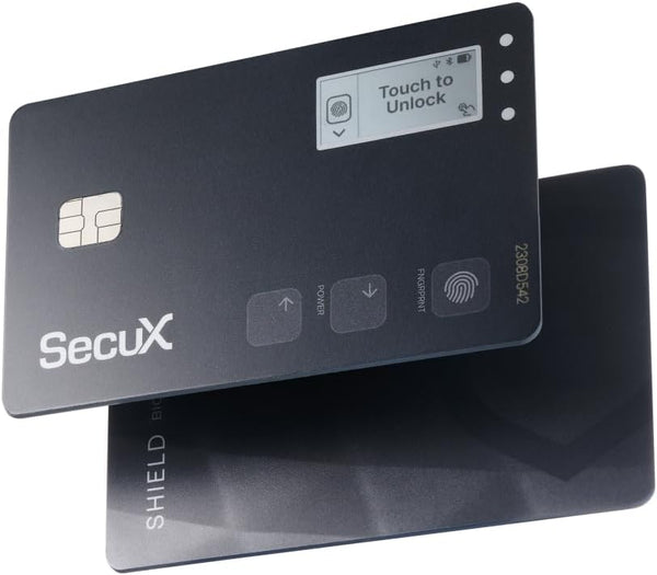 SecuX Shield Bio Crypto Hardware Wallet - Secure Biometric Authentication, Cold Storage Card for NFT, Bitcoin, Ethereum, Cardano, ERC20, BEP20, and More