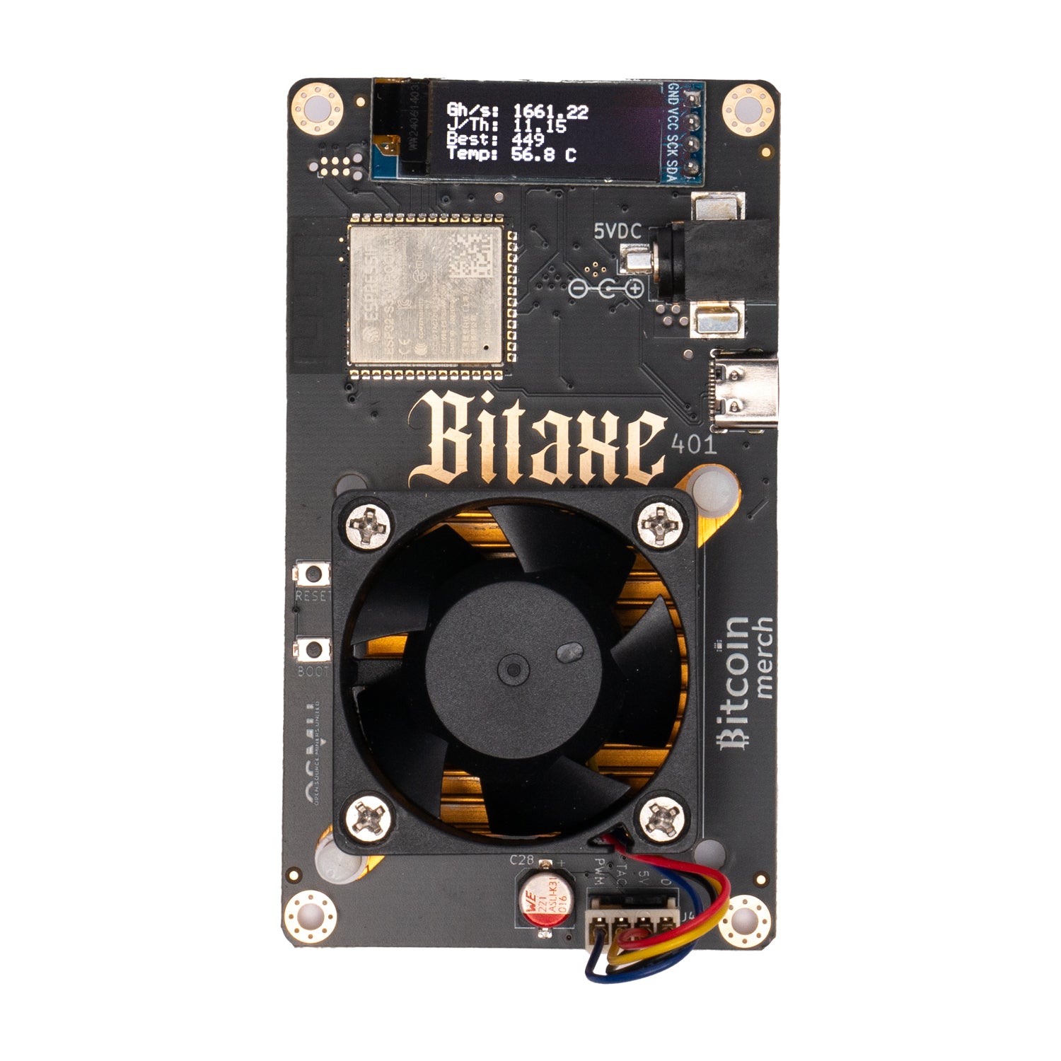 Bitcoin Merch® - Bitaxe 401 Supra + Power Supply Miner 600GH/s