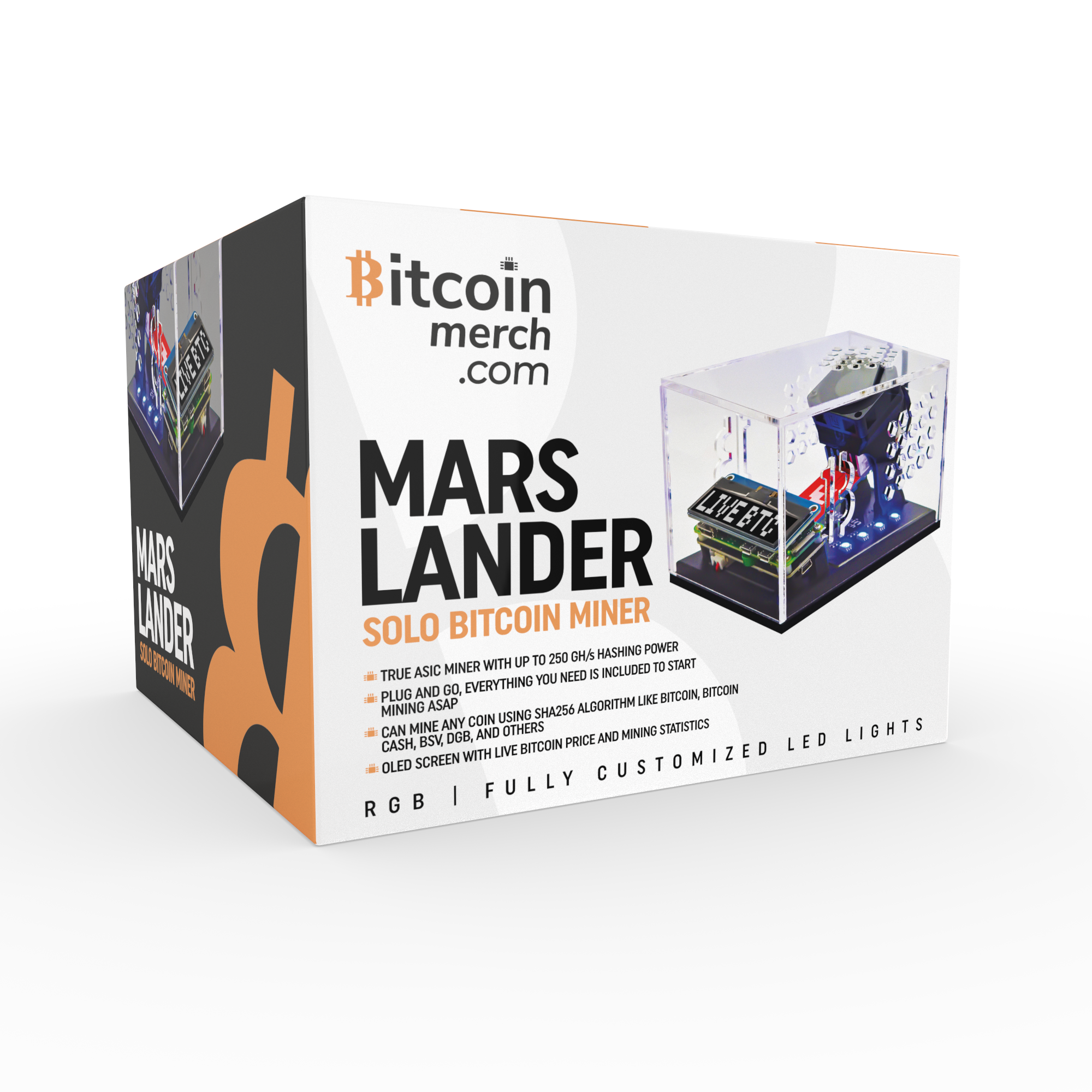Bitcoin Merch® MARS LANDER V2 Solo Bitcoin Miner - Up to 250GH/s