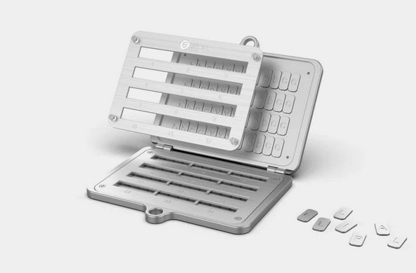 Crypto Seed Storage Cold Titanium Laser Gravé Metal Plate