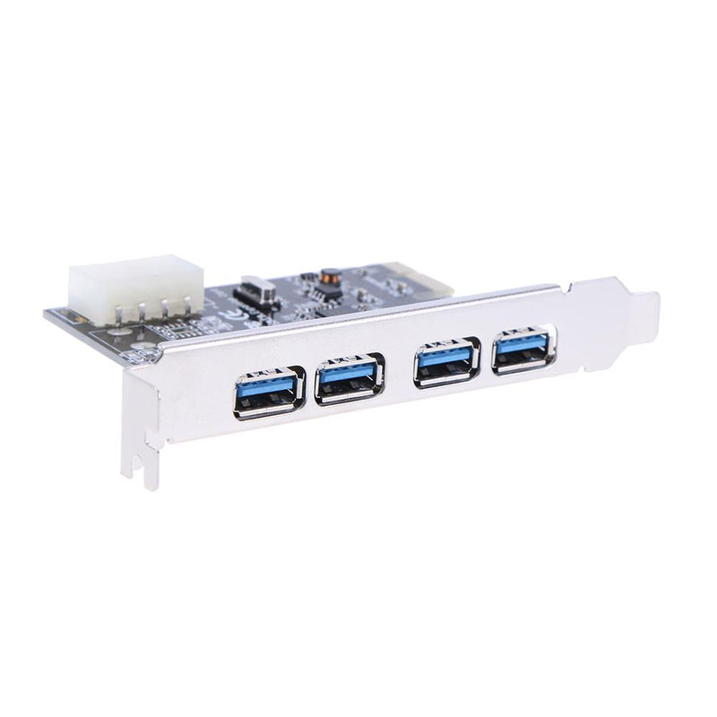 PCI Express PCI-E to 4 Port USB 3.0 Hub Controller Expansion Riser Card Adapter