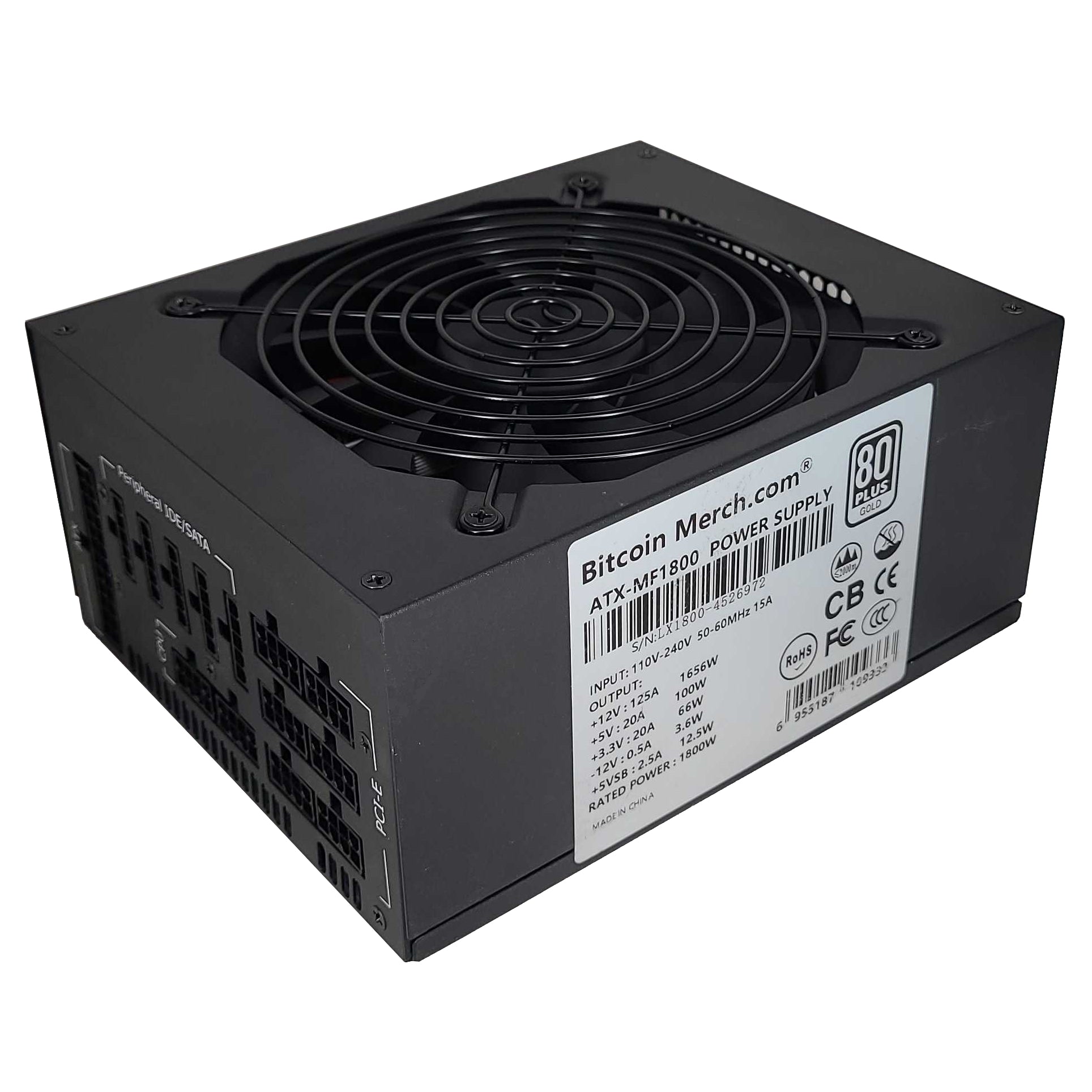 Zhansheng MAR5 17.2TH/s Bitcoin ASIC Miner + 220V Power Supply