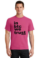 'In BTC We Trust' Unisex Pink T-Shirt