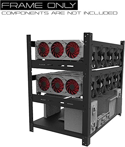 12-GPU Open Frame Cryptocurrency Mining Frame Chassis