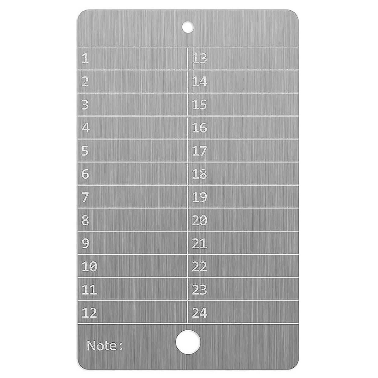 ArlinaL Stainless Steel Seed Key Phrase Backup - 1 Engraving Plate