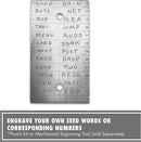 ColdTi - Titanium Bitcoin Cryptocurrency Seed Storage for Extremely Durable Cold Storage (Single Plate)