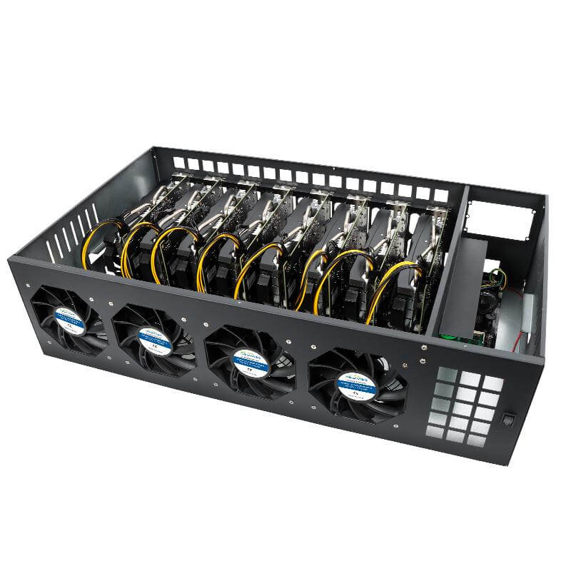 Ready-To-Mine™ 8 X Nvidia RTX 3060 Ti LHR Complete Mining Rig Assembled  110V US Plug