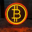 Bitcoin Neon Night Lamps Dual Color Orange/Yellow