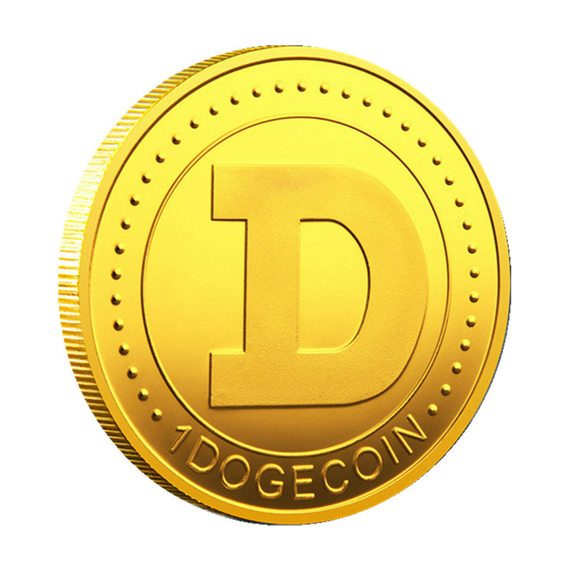 Gold Color Dogecoin Doge Coin Physical Commemorative Collectors