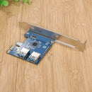 PCI-e to Dual USB 3.0 Port Extender Converter Adapter Card for BTC Mining C