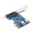 PCI-e to Dual USB 3.0 Port Extender Converter Adapter Card for BTC Mining C
