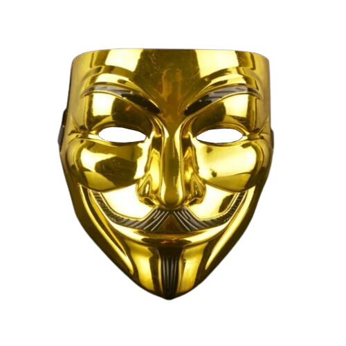 V for Vendetta Anonymous Mask Gold