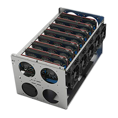 10-GPU Galvanized Steel Cryptocurrency GPU Open Mining Frame