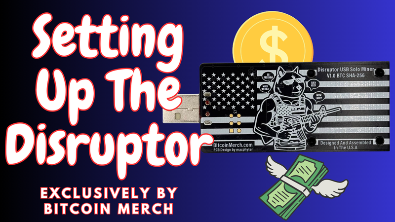 How to Set Up The Disruptor USB Solo Miner 300GH/s+