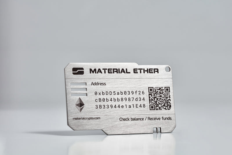 MATERIAL BITCOIN ETHEREUM | The only Ready to use Ethereum Wallet | Physical Ethereum Wallet | Unhackable | Crypto Cold Storage