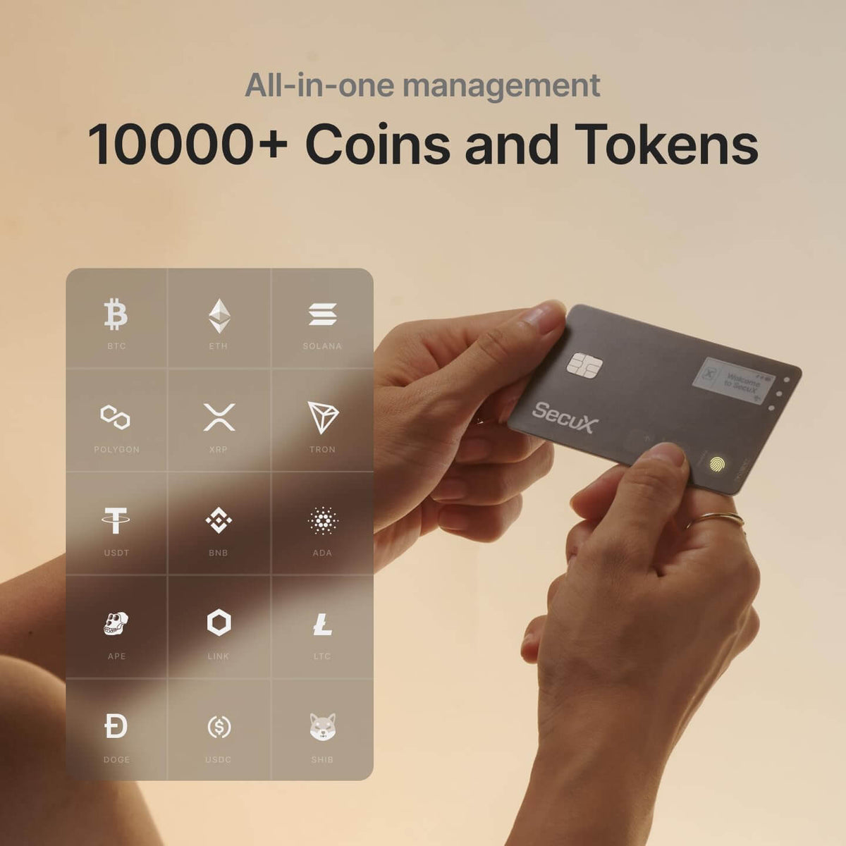 SecuX Shield Bio Crypto Hardware Wallet - Secure Biometric Authenticat