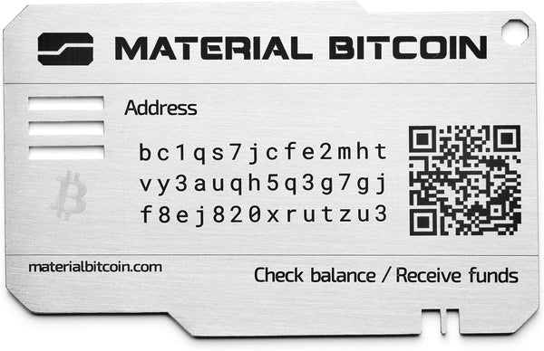 MATERIAL BITCOIN Standard | The only Ready to use Bitcoin Wallet | Physical Bitcoin Wallet | Unhackable | Crypto Cold Storage