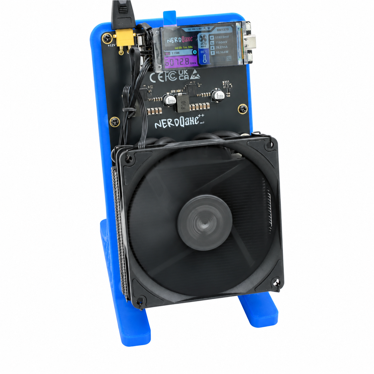Bitcoin Merch® - NerdQaxe++ 4.8-6TH/s Multi-Chip BTC Miner w Power Supply