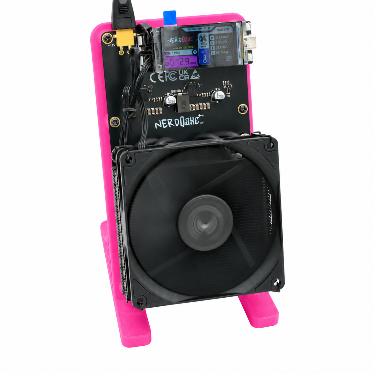 Bitcoin Merch® - NerdQaxe++ 4.8-6TH/s Multi-Chip BTC Miner w Power Supply