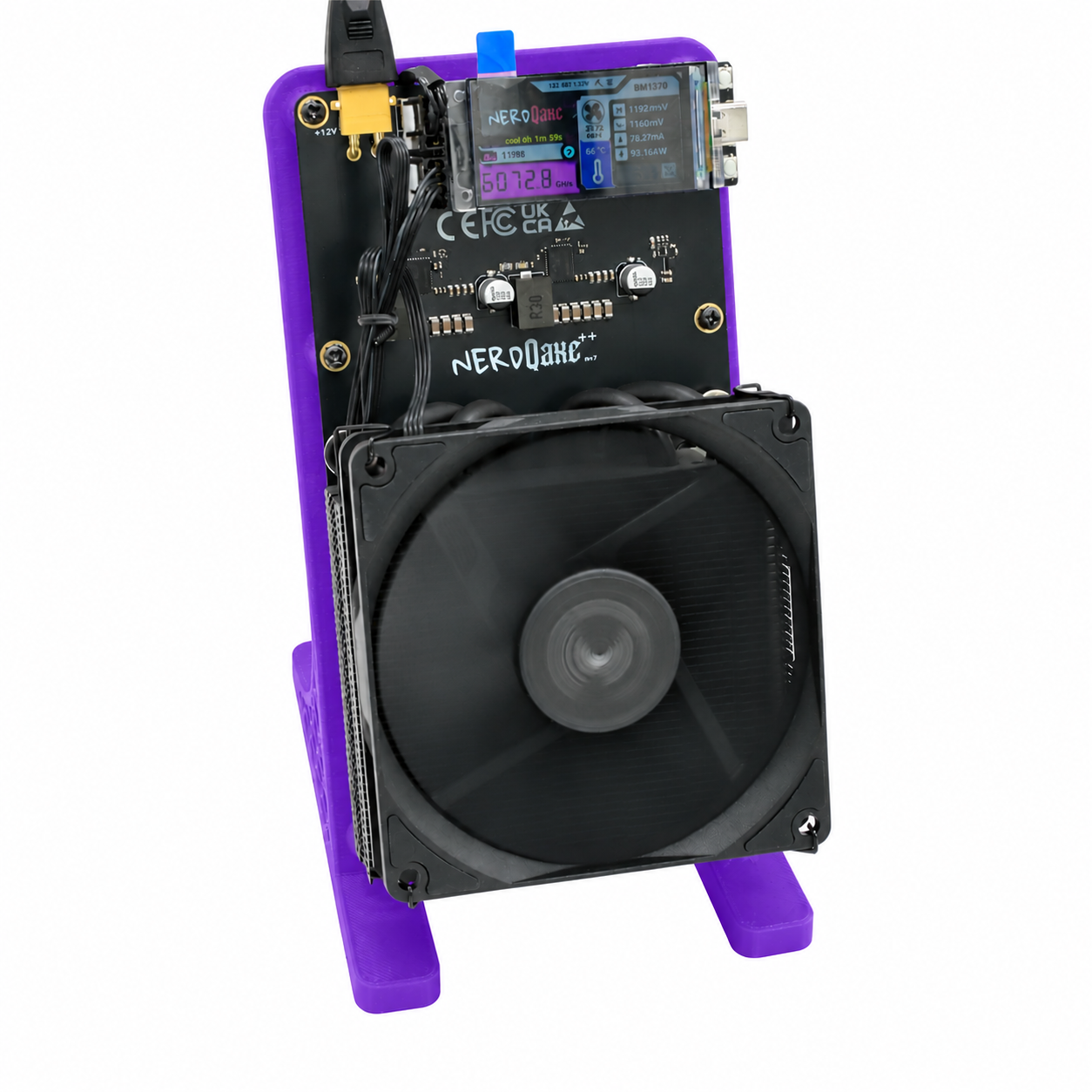 Bitcoin Merch® - NerdQaxe++ 4.8-6TH/s Multi-Chip BTC Miner w Power Supply
