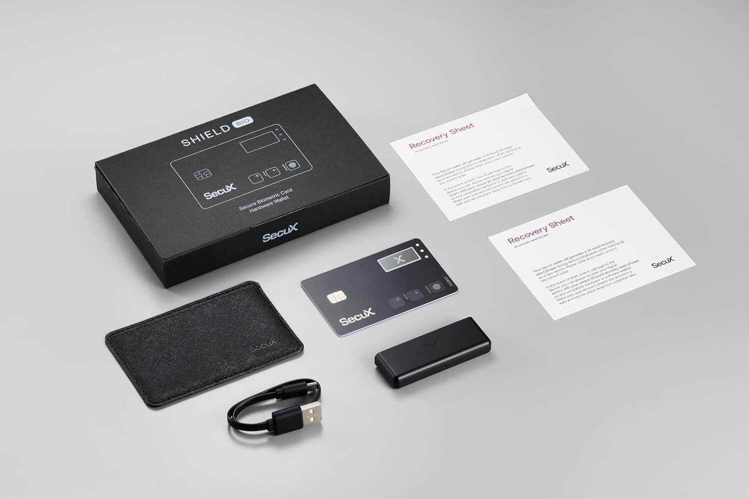 SecuX Shield Bio Crypto Hardware Wallet - Secure Biometric Authentication, Cold Storage Card for NFT, Bitcoin, Ethereum, Cardano, ERC20, BEP20, and More