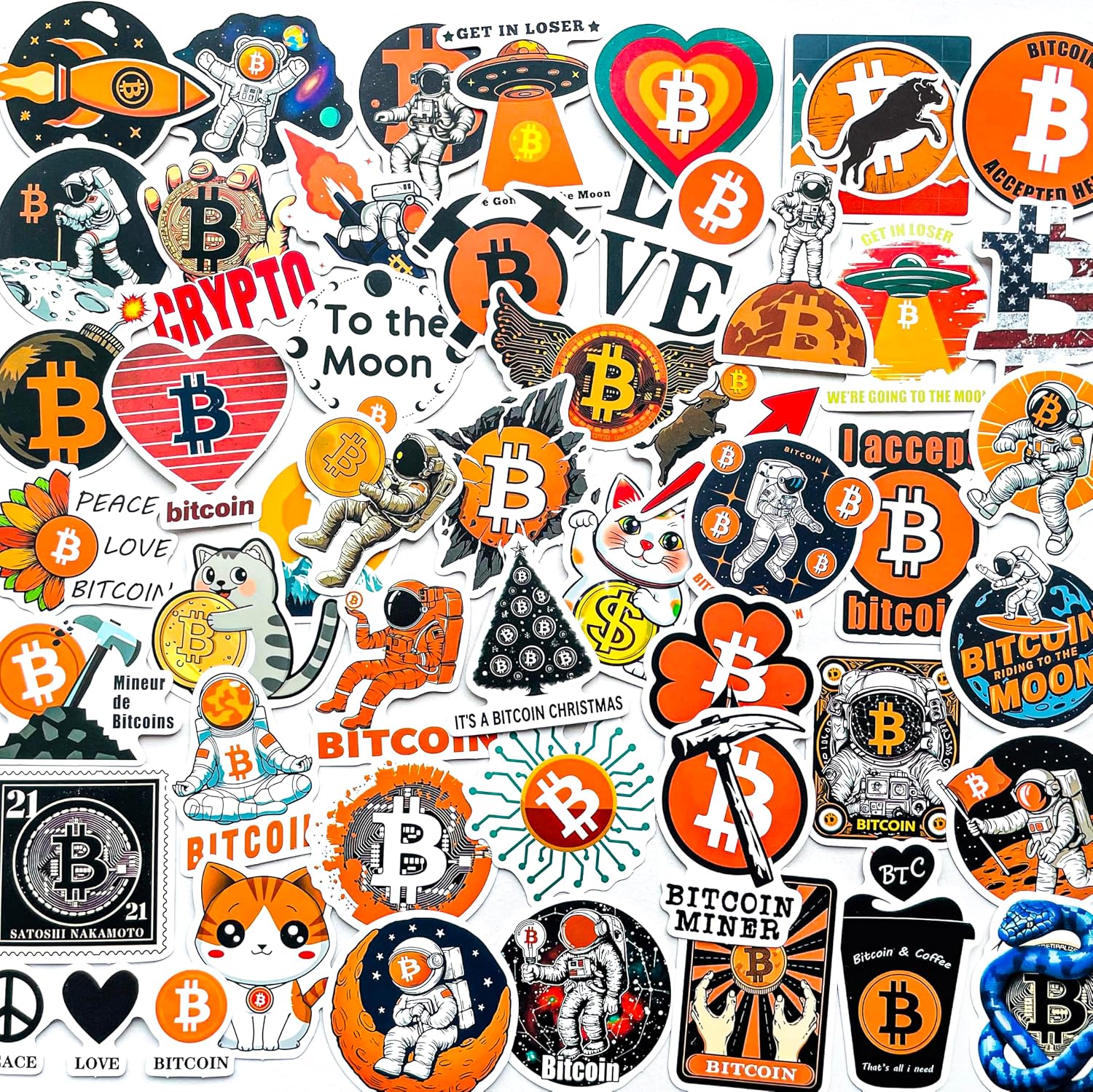 Funny Cryptocurrency Stickers - 50pcs