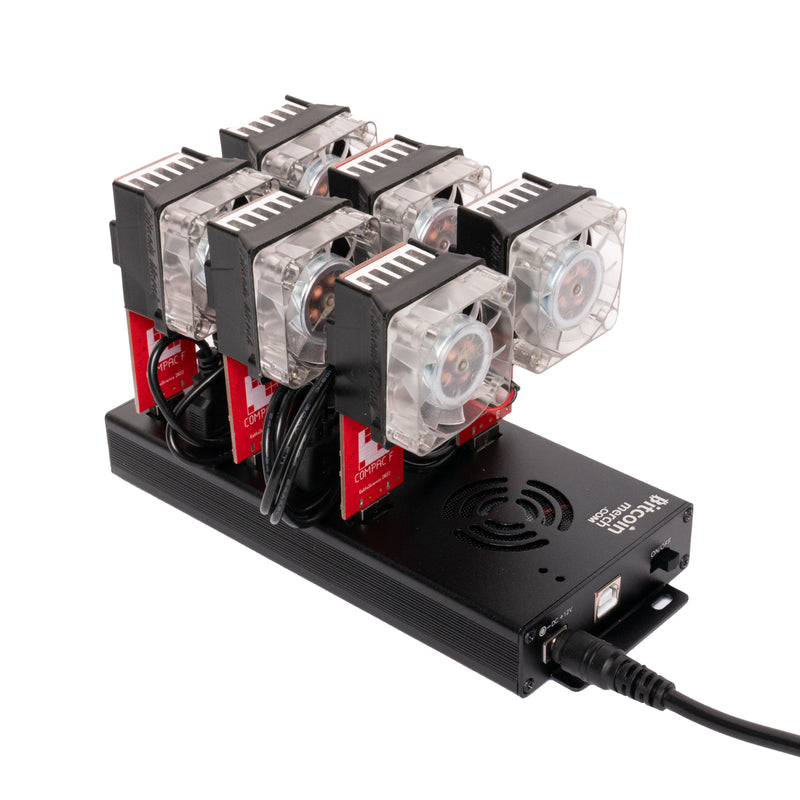 Bitcoin Merch® - 6 x GekkoScience COMPAC F with Fan Upgrade 10-Port US