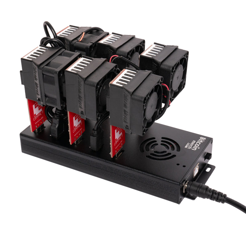 Bitcoin Merch® - 6 x GekkoScience COMPAC F with Fan Upgrade 10-Port US