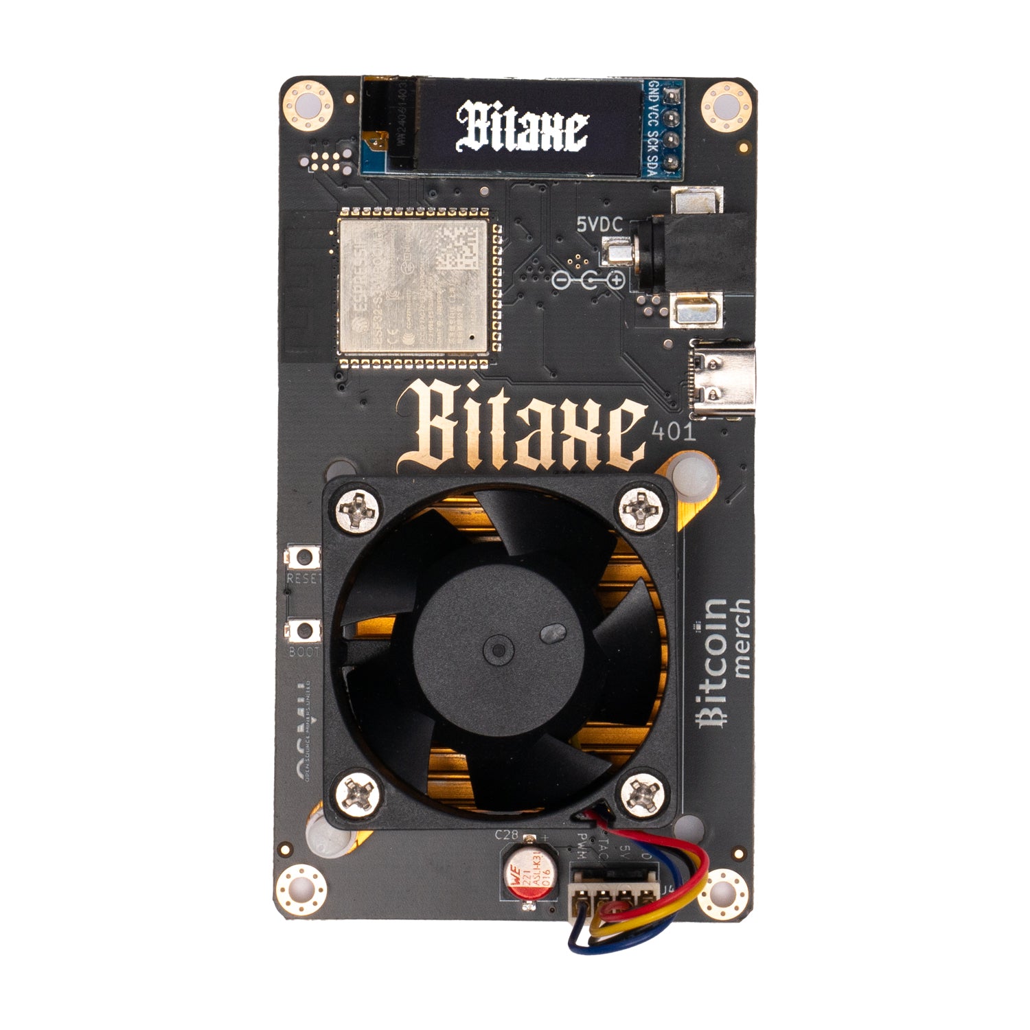 Bitcoin Merch® Bitaxe 401 Supra + Power Supply Miner 600GH/s