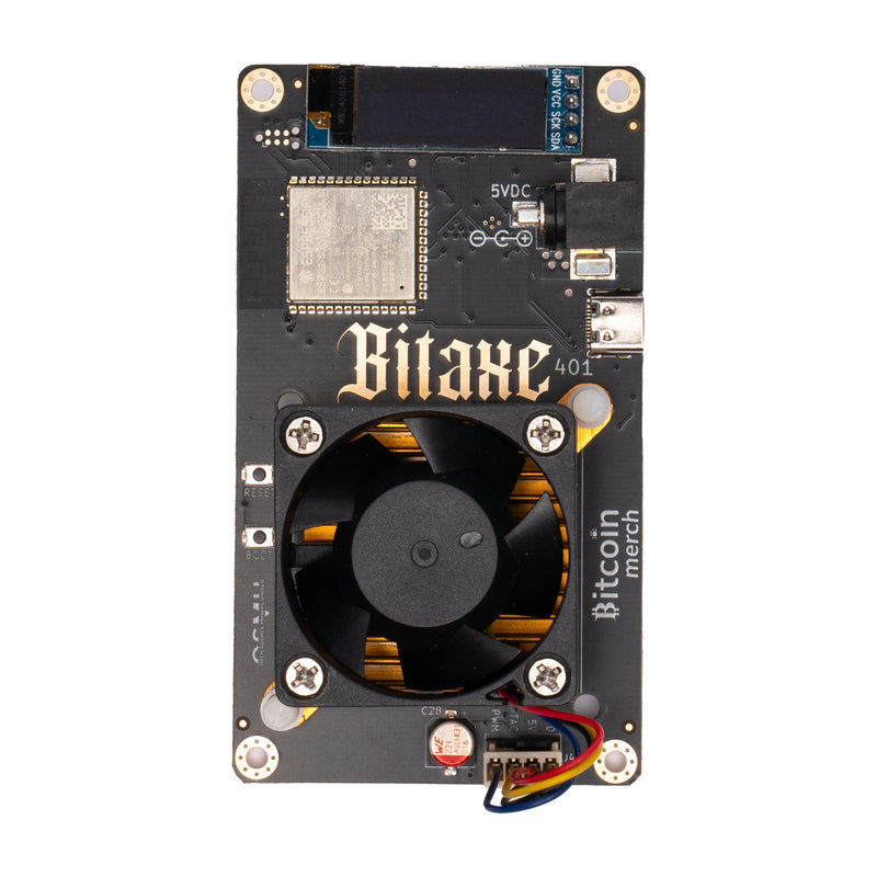 Bitcoin Merch® Bitaxe 401 Supra + Power Supply Miner 600GH/s