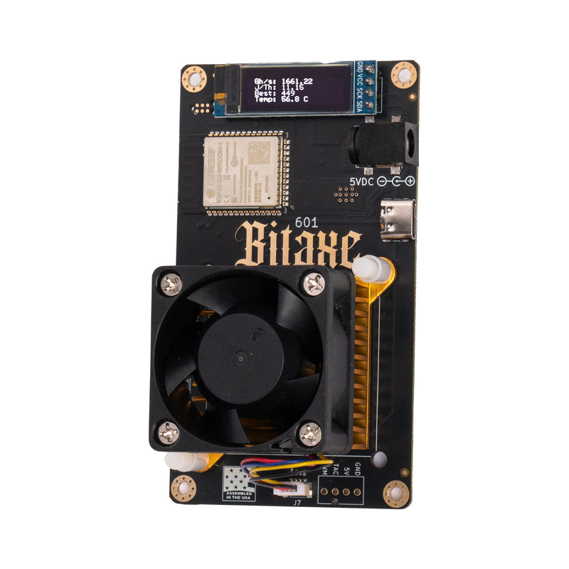 Bitcoin Merch® - Bitaxe Gamma 601 SOLO Miner + Power Supply Upto 1.2TH/s