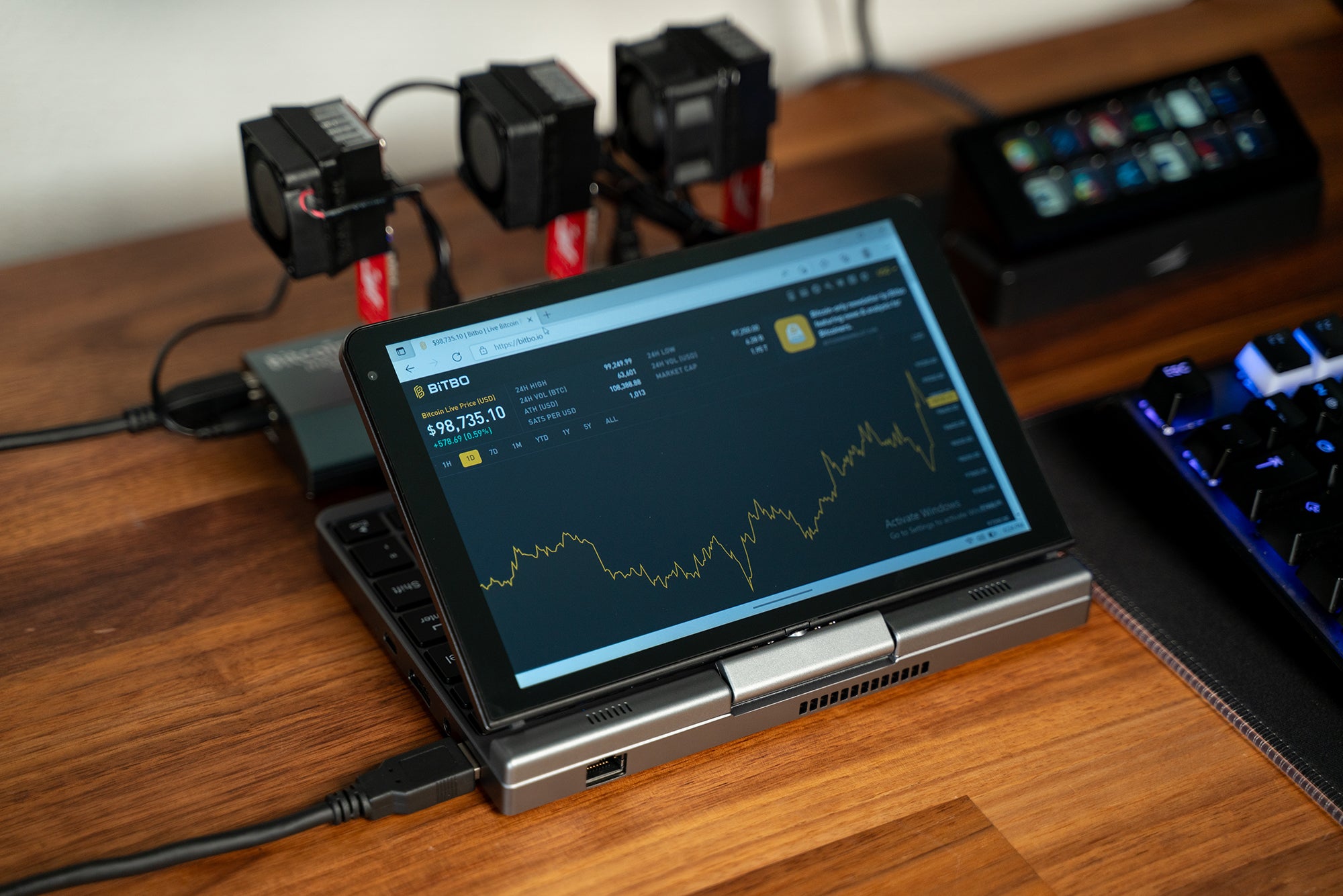 Bitcoin Merch® - Easy Miner Laptop Kit - 3 x GekkoScience COMPAC F Laptop Combo BTC