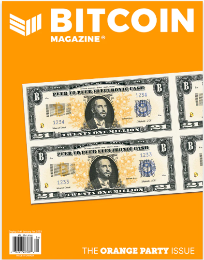 BITCOIN MAGAZINE ISSUE 27  "The Orange Party Issue" (Sealed)