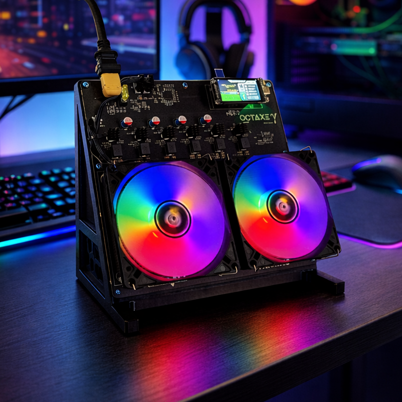 Bitcoin Merch® - NerdOCTaxe 9-12TH/s BTC Miner w/ Power Supply