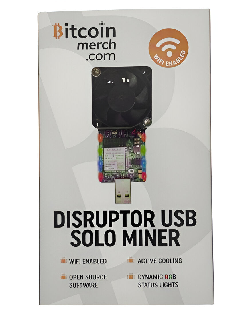 Bitcoin Merch® - Disruptor USB Solo Miner 300GH/s+