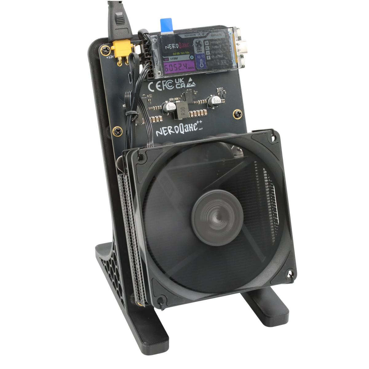 Bitcoin Merch® - NerdQaxe++ 4.8-6TH/s Multi-Chip BTC Miner w Power Supply