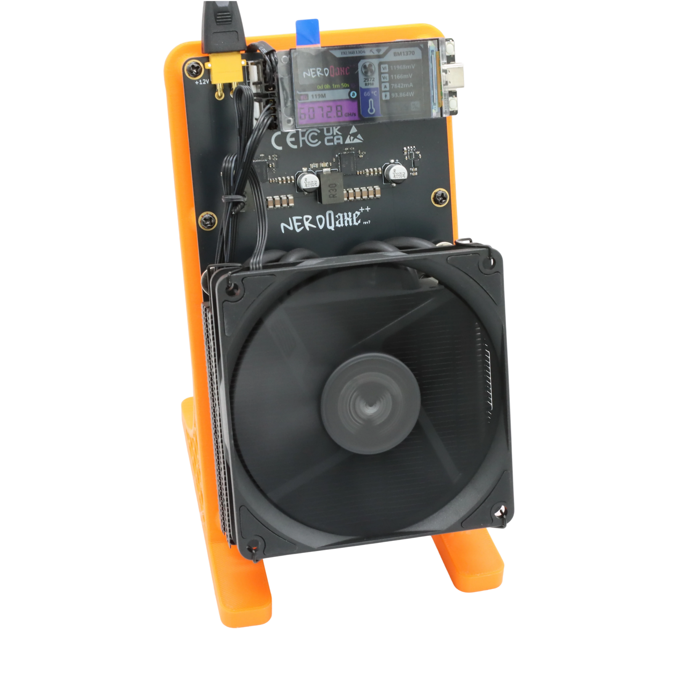 Bitcoin Merch® - NerdQaxe++ 4.8-6TH/s Multi-Chip BTC Miner w Power Supply