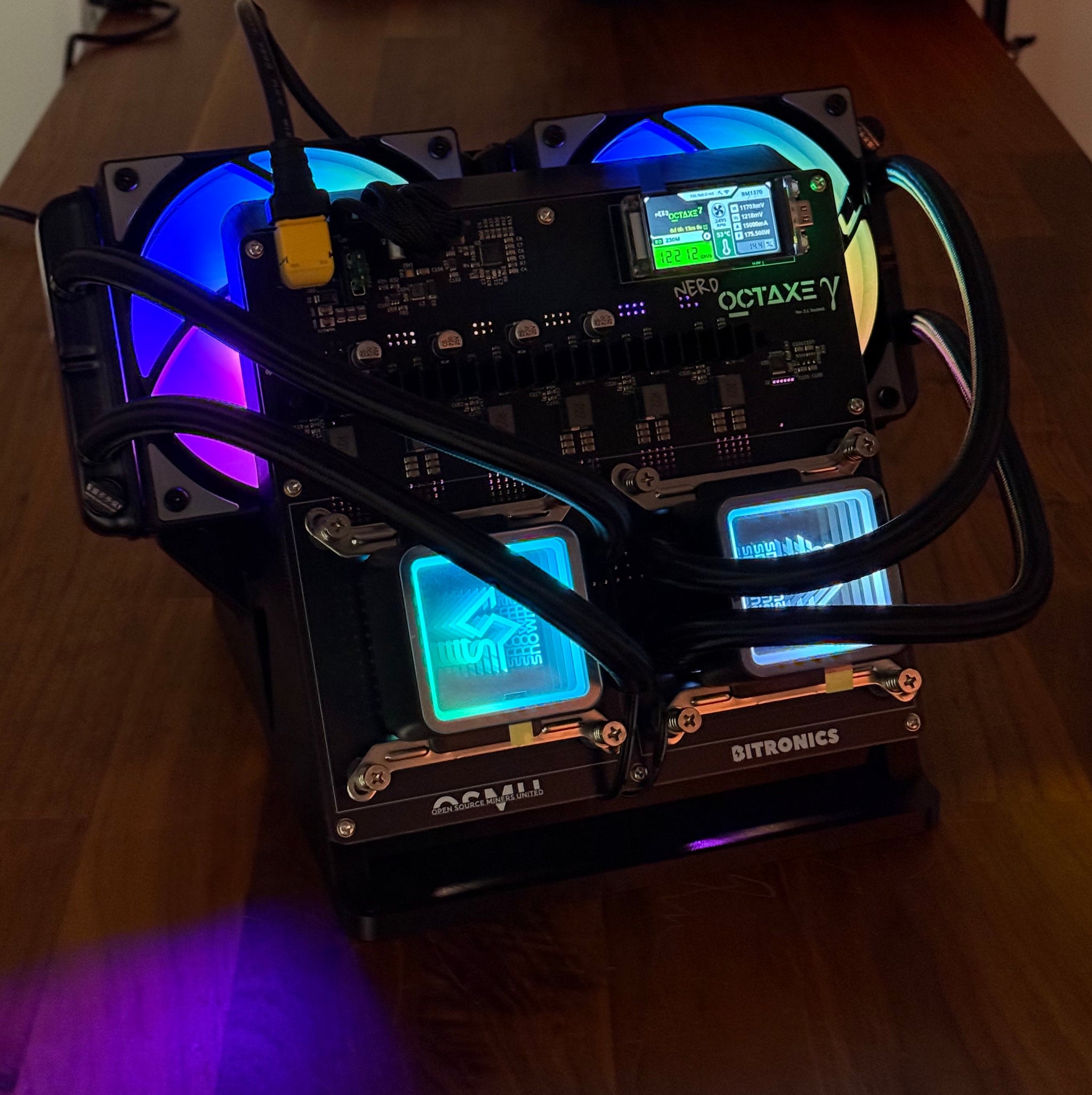 Bitcoin Merch® - NerdOCTaxe Hydro 12TH/s BTC Miner w/ Power Supply