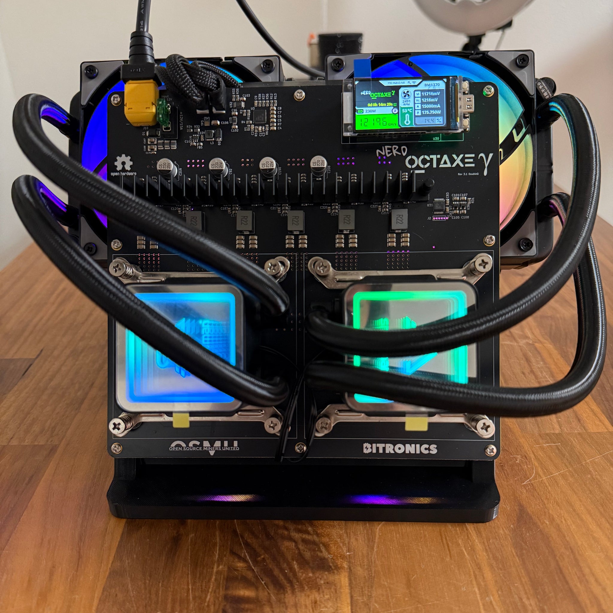 Bitcoin Merch® - NerdOCTaxe Hydro 12TH/s BTC Miner w/ Power Supply