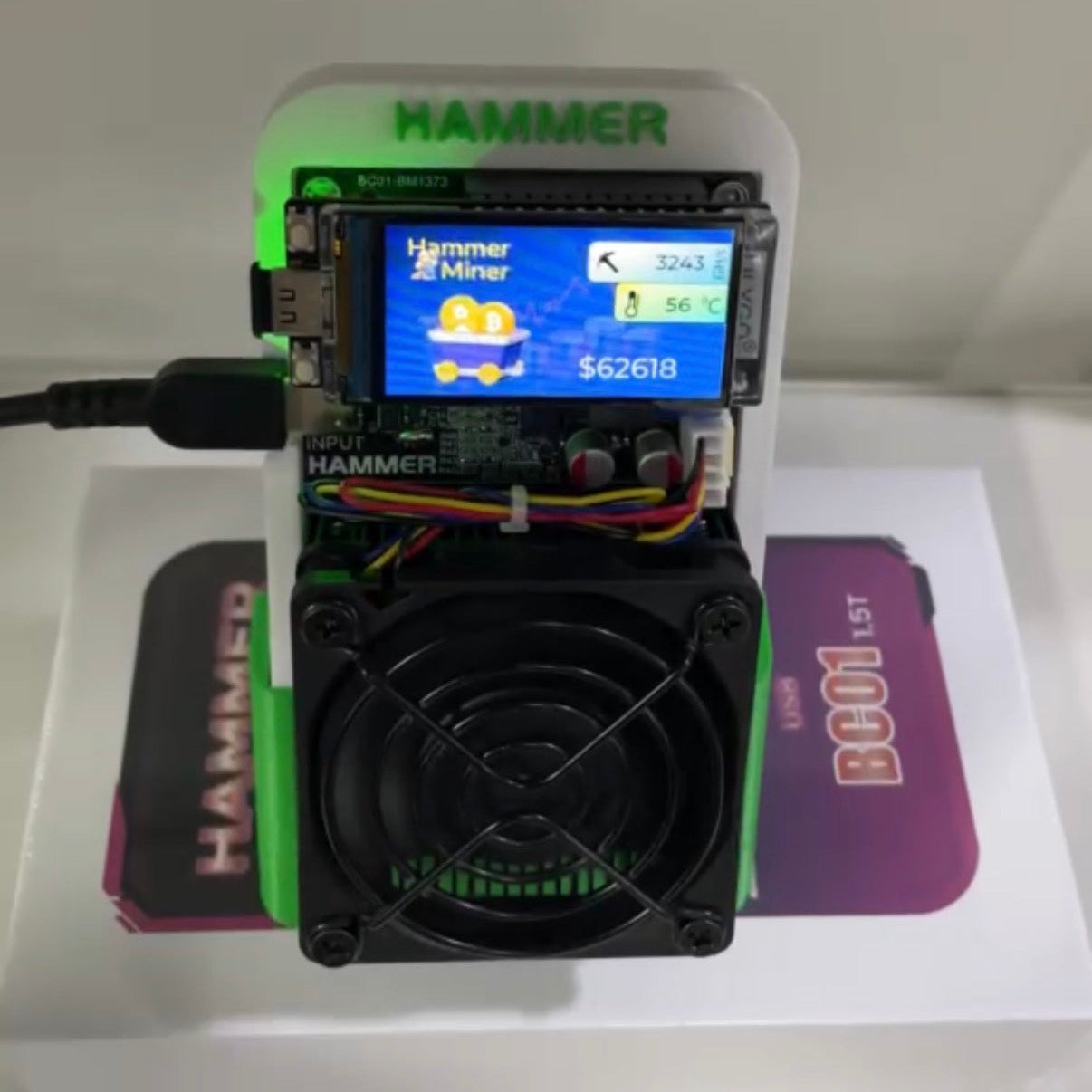 Bitcoin Merch® - Hammer Miner Thor X1  3.2TH/s Lottery Miner w/ Power Supply