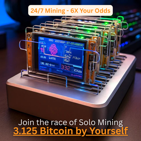 Bitcoin Merch® - 6x Gold Nugget Lottery Miner COMBO
