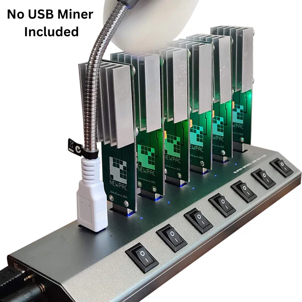 Bitcoin Merch® - 7-Port Powered USB Hub ONLY 3.0 -  USB Miners NOT INCLUDED!