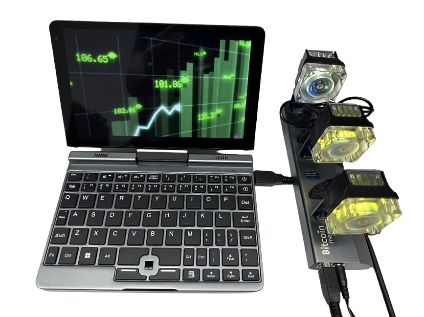 Bitcoin Merch® - Easy Miner Laptop Kit - 3 x GekkoScience COMPAC F Laptop Combo BTC