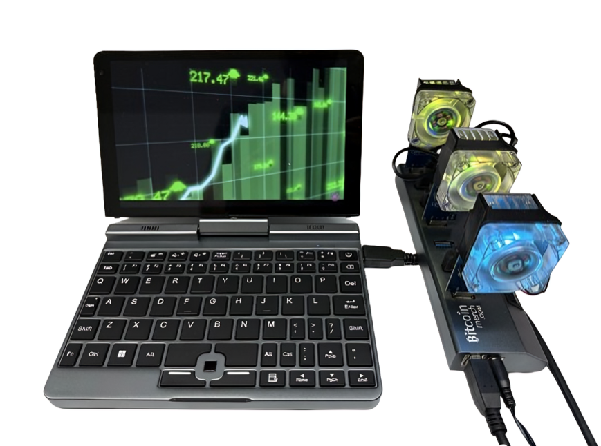 Bitcoin Merch® - Easy Miner Laptop Kit - 3 x GekkoScience COMPAC F Laptop Combo BTC