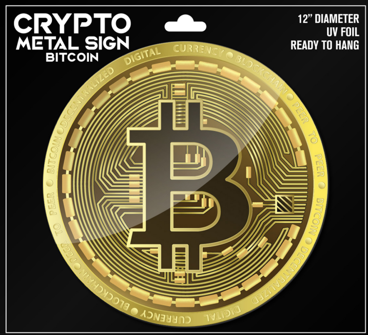 Bitcoin Merch® - Bitcoin Crypto UV-Coated Metal Sign
