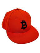 Bitcoin Merch® - Orange Structured Flat Bill Hat