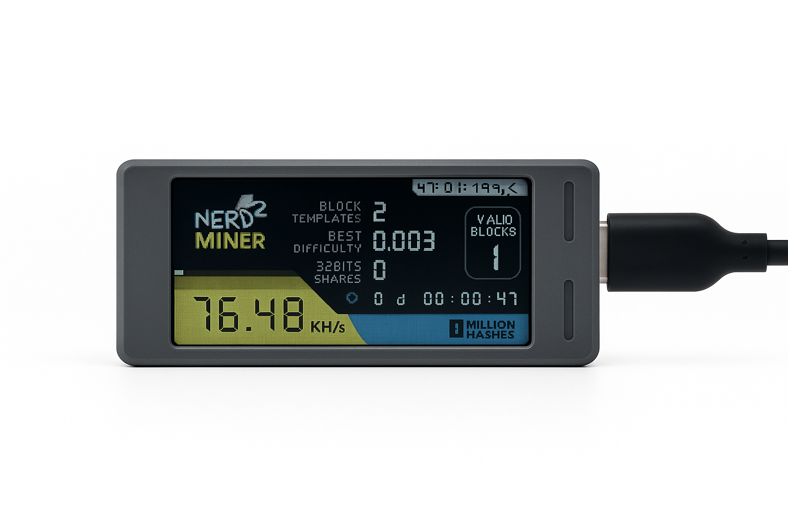 Bitcoin Merch® NerdMiner v2 - USB Lottery Miner with WiFi