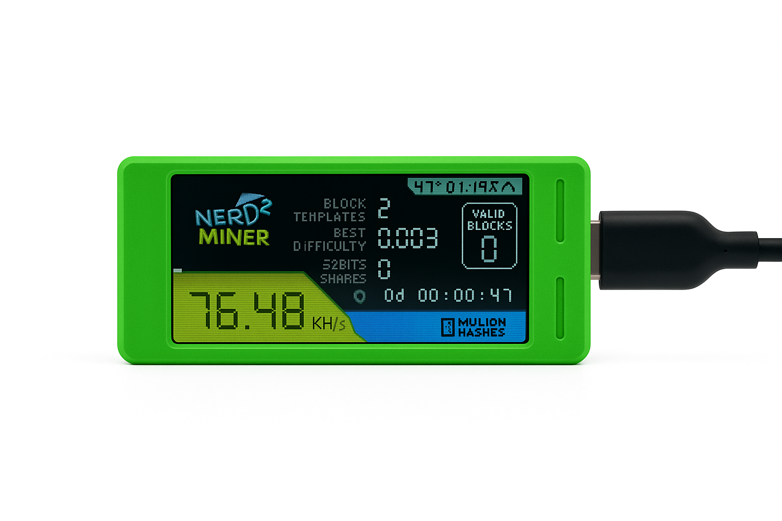 Bitcoin Merch® NerdMiner v2 - USB Lottery Miner with WiFi