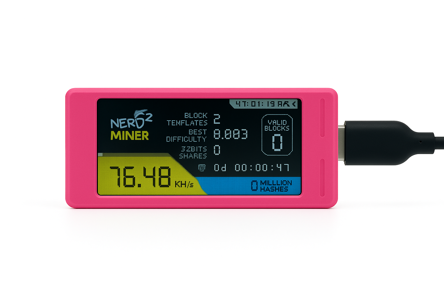 Bitcoin Merch® NerdMiner v2 - USB Lottery Miner with WiFi